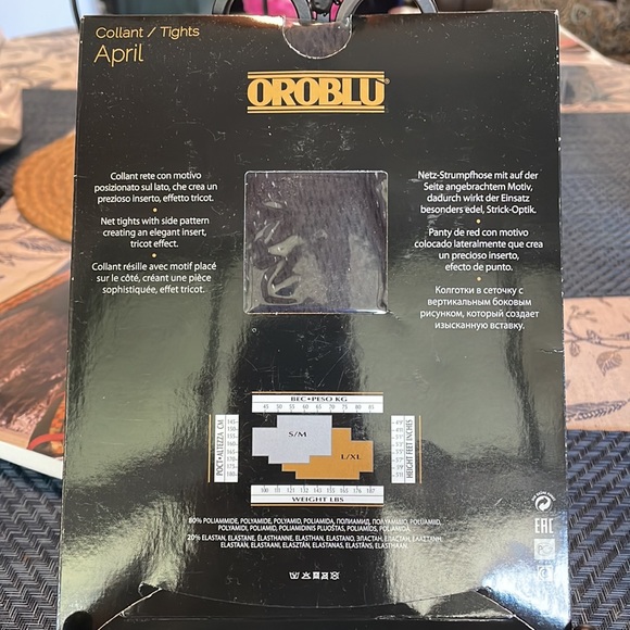 Black Fishnet Tights L/XL - Picture 2 of 2